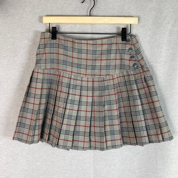 Vtg Compagnie Express Womens Plaid Mini Skirt Size 11/12 Preppy Academia School - Picture 1 of 9